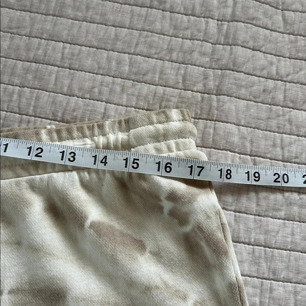 Z supply SADIE SPIRAL TIE-DYE comfy 100% cotton pull on beige lounge shorts L​ - Picture 8 of 10